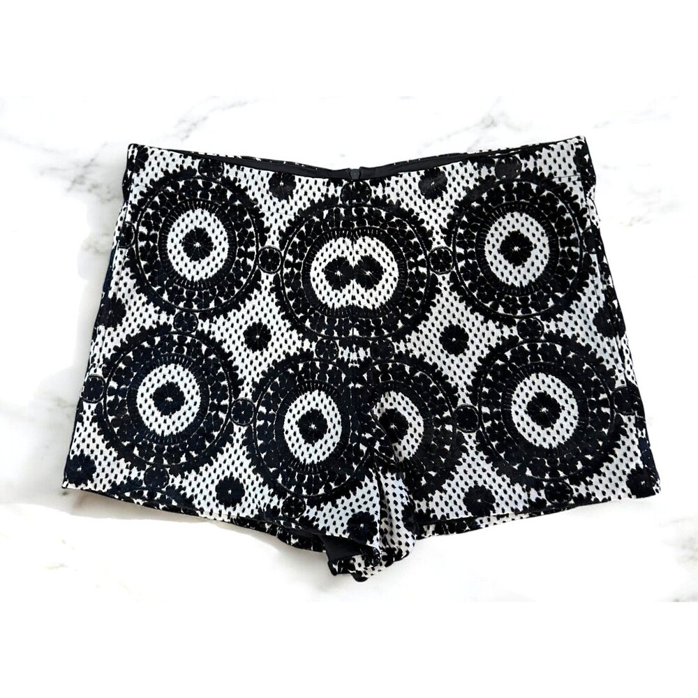 S.Y.L.K. Black Velvet Embossed Shorts Large